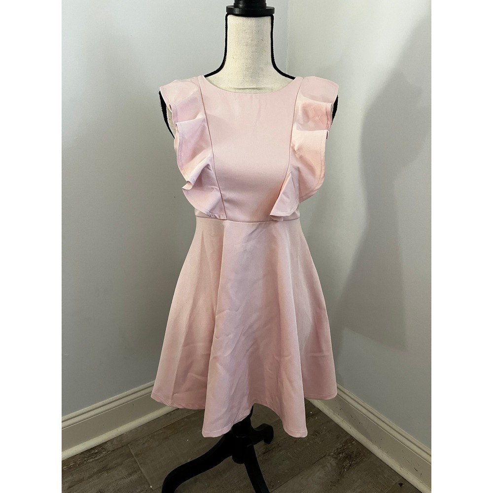 Bardot Blush Pink Ruffled Dress Girls size 14 Coquette Balletcore Party Romantic